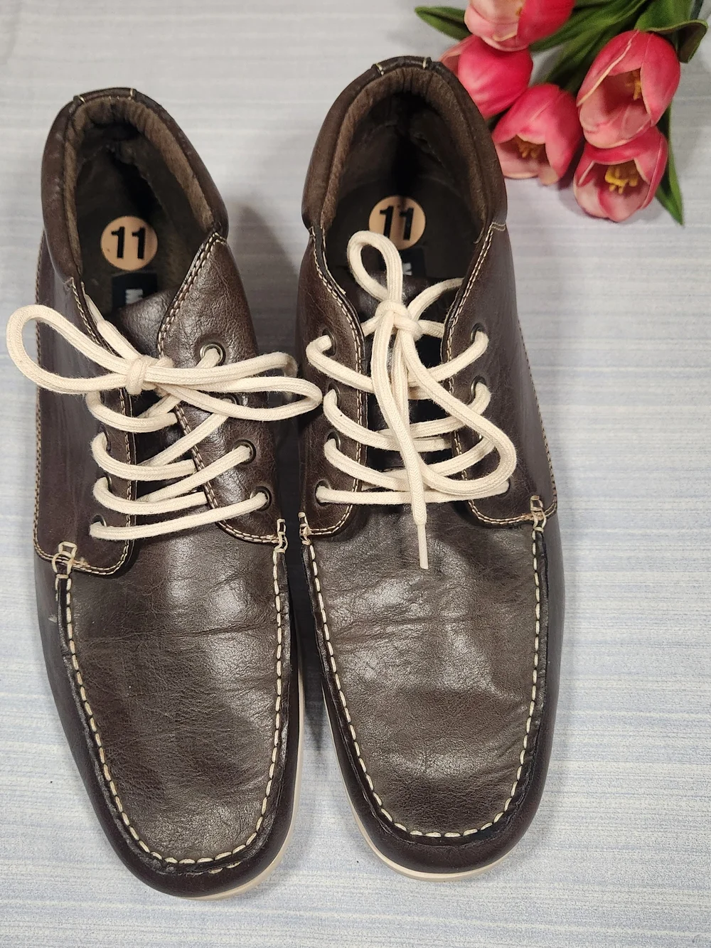 Madden Men's Brown Faux Leather Boat Shoes/Sneakers - Size 11